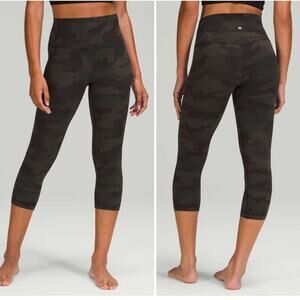 Lululemon Align High-Rise Crop 21" Heritage 365 Camo Dark Olive Multi Size 2